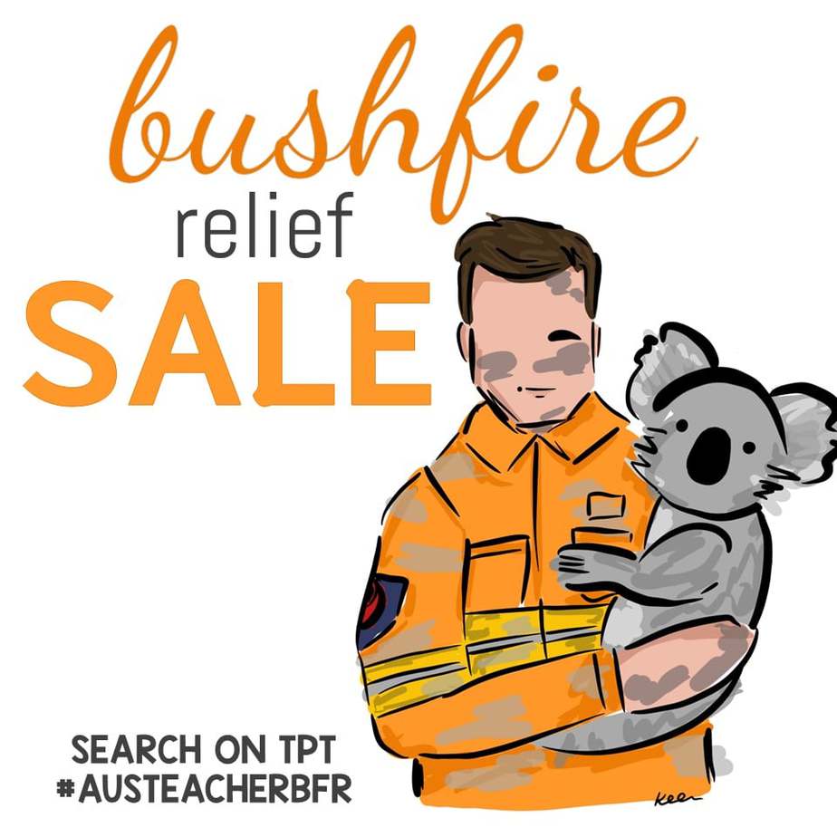 Bushfire relief fundraiser, image shows Aussie firefighter holding a koala