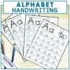 Alphabet handwriting no prep printable worksheets