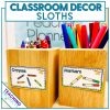 Classroom decor pack with a sloth theme