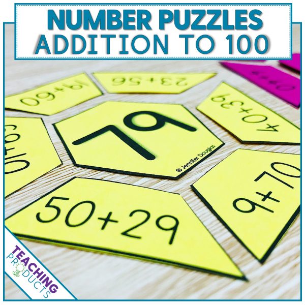 Number puzzles addition to 100