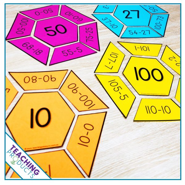 Subtraction puzzles within 100