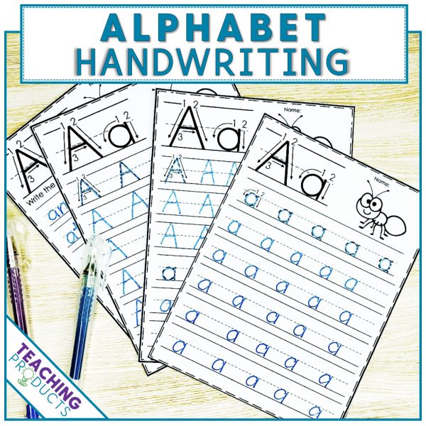 Alphabet handwriting no prep printable worksheets