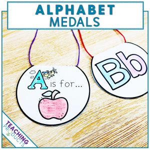 Alphabet medals to celebrate learning success. Give these to your students as they learn each letter of the alphabet.