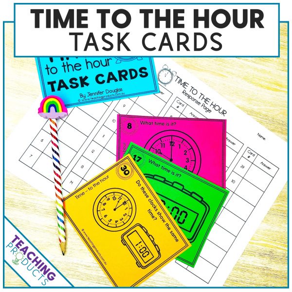 Time to the hour task cards